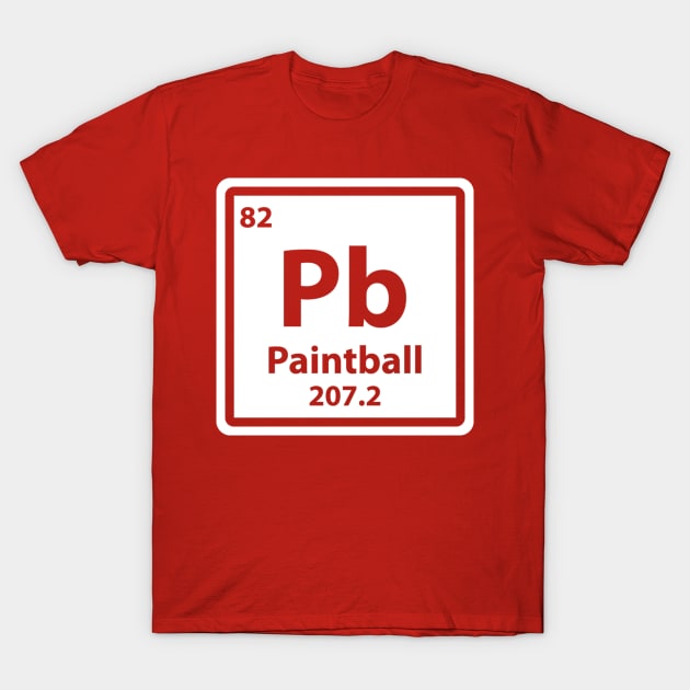 Periodic Table Pb Paintball T-Shirt by yeoys